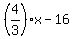 %284%2F3%29x-16