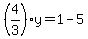 %284%2F3%29y=1-5