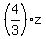 %284%2F3%29z