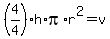 %284%2F4%29h%2Api%2Ar%5E2=v