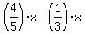 %284%2F5%29x%2B%281%2F3%29x