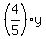 %284%2F5%29y