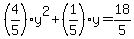 %284%2F5%29y%5E2%2B%281%2F5%29y=18%2F5