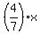 %284%2F7%29x