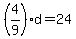 %284%2F9%29d=24
