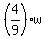 %284%2F9%29w