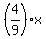 %284%2F9%29x