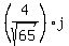 %284%2Fsqrt%2865%29%29%2Aj