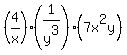 %284%2Fx%29%281%2Fy%5E3%29%287x%5E2y%29