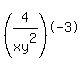 %284%2Fxy%5E2%29%5E+-3%29