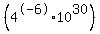 %284%5E-6%2A10%5E30%29