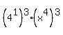%284%5E1%29%5E3%2A%28x%5E4%29%5E3