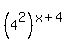%284%5E2%29%5E%28x%2B4%29