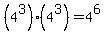%284%5E3%29%284%5E3%29+=+4%5E6