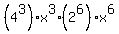%284%5E3%29%2Ax%5E3%2A%282%5E6%29%2Ax%5E6