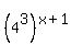%284%5E3%29%5E%28x%2B1%29