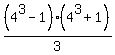 %284%5E3-1%29%2A%284%5E3%2B1%29%2F3
