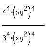 %284%5E4+%2A%28xy%5E2%29%5E4%29%2F%283%5E4%2A%28xy%5E2%29%5E4%29