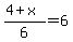 %284+%2B+x%29%2F6+=+6