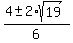 %284+%2B-+2%2Asqrt%2819%29%29%2F6