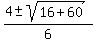 %284+%2B-+sqrt%28+16%2B60%29%29%2F6