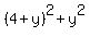 %284+%2By%29%5E2+%2B+y%5E2