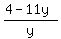 %284+-+11y%29%2Fy