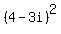 %284+-+3i%29%5E2