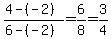 %284-%28-2%29%29%2F%286-%28-2%29%29=6%2F8=3%2F4