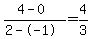 %284-0%29%2F%282--1%29+=+4%2F3