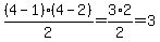 %284-1%29%284-2%29%2F2=3%2A2%2F2=3
