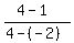 %284-1%29%2F%284-%28-2%29%29