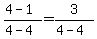 %284-1%29%2F%284-4%29=3%2F%284-4%29