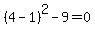 %284-1%29%5E2-9=0