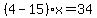 %284-15%29x=34