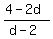 %284-2d%29%2F%28d-2%29
