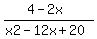 %284-2x%29%2F%28x2-12x%2B20%29
