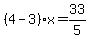 %284-3%29x=33%2F5