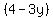 %284-3y%29