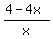 %284-4x%29%2Fx