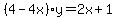 %284-4x%29y=2x%2B1