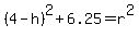 %284-h%29%5E2%2B6.25=r%5E2