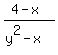 %284-x%29%2F%28y%5E2-x%29+