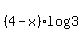 %284-x%29log%283%29
