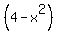 %284-x%5E2%29