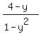 %284-y%29%2F%281-y%5E2%29