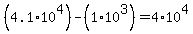 %284.1%2A10%5E4%29-%281%2A10%5E3%29=4.0%2A10%5E4