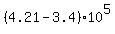 %284.21-3.4%29%2A10%5E5