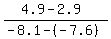\"%284.9-2.9%29%2F%28-8.1-%28-7.6%29%29\"