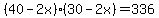 %2840-2x%29%2830-2x%29=336